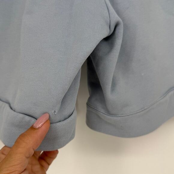 3.1 Phillip Lim Shorts French Terry Blue Pull On Casual Zip Pocket Size Small S - Picture 6 of 8